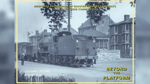 Gloucestershire Archives A picture form the archives of Gloucester's Eastgate station in the 1960s with a slogan saying memories and stories of Gloucestershire railways told by diverse communities.