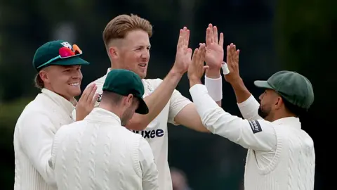 Worcs players celebrating