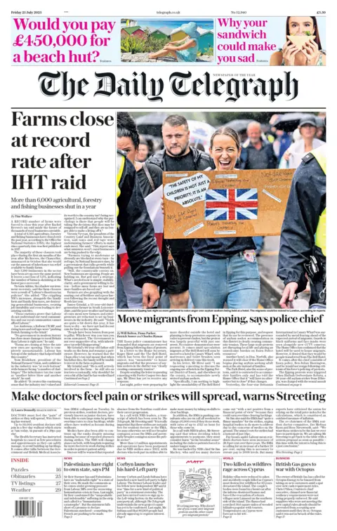  "Farms close at record rate after IHT raid".