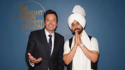 Getty Images Jimmy Fallon with Diljit Dosanjh