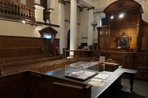 The courtroom at the National Justice Museum, which has been preserved in its historic condition