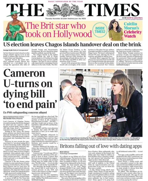  "Cameron U-turns connected  dying measure  'to extremity  pain'