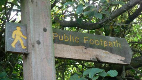 Public footpath signs