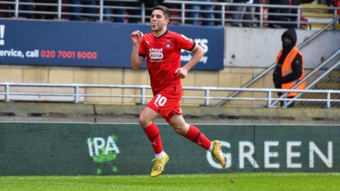 Ruel Sotiriou of Leyton Orient celebrates after scoring 