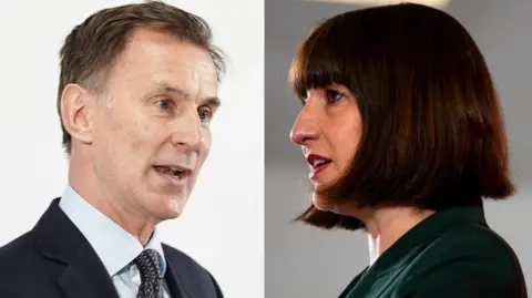 PA Jeremy Hunt and Rachel Reeves