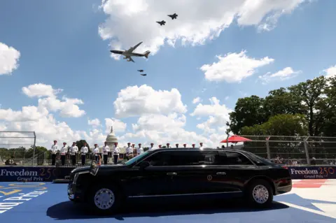 Reuters The Beast with Air Force One flying overhead