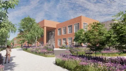 Jestico + Whiles Associates Ltd A mock-up of plans for Betchwood Vale SEND school