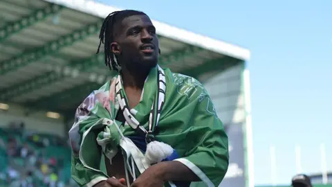 Hibernian defender Rocky Bushiri