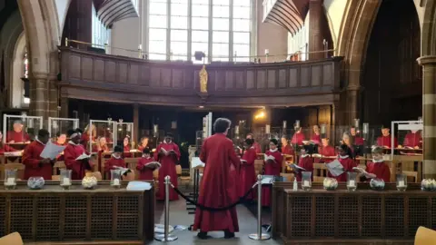 Leicester Cathedral  Leicester Cathedral Choir rehearsing