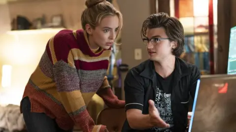 Alan Markfield Jodie Comer and Joe Keery in Free Guy