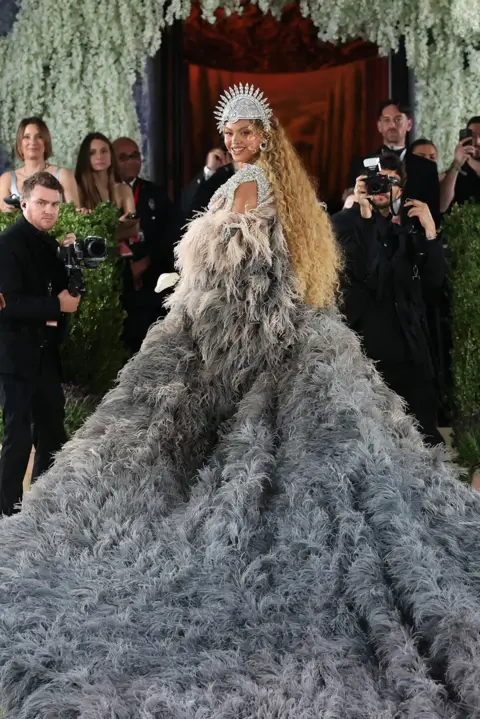 Getty Images for The Met Museum/Vogue Beyoncé attends The 2026 Met Gala Celebrating "Costume Art" at the Metropolitan Museum of Art on May 04, 2026 in New York City. 
