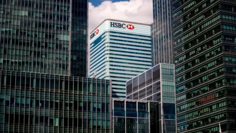 Getty Images HSBC's office in Canary Wharf