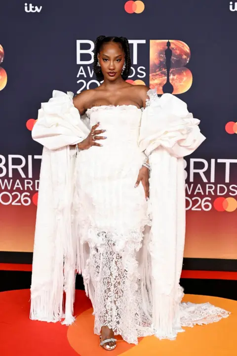 Getty Images TEMS in a white gown