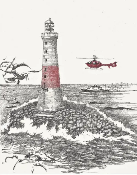 Alan Dunlop Dubh Artach lighthouse