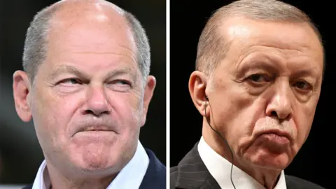 Getty Images Olaf Scholz and Tayyip Recep Erdogan