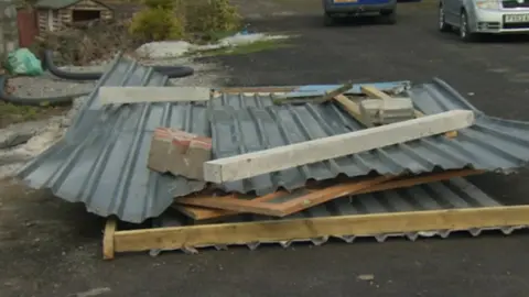 Damaged garages in Pontardawe