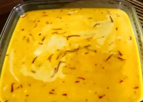 Rajyasree Sen Bhapa Doi or lentil curry