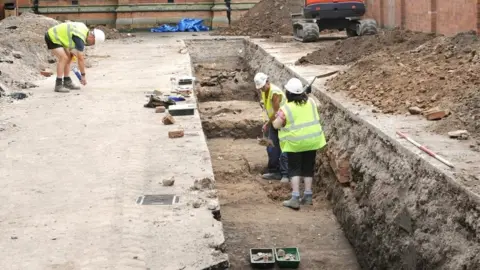 University of Leicester Trench being explored