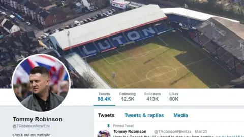 Twitter Tommy Robinson Twitter account