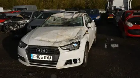 Liverpool Coroner's Court Damaged car