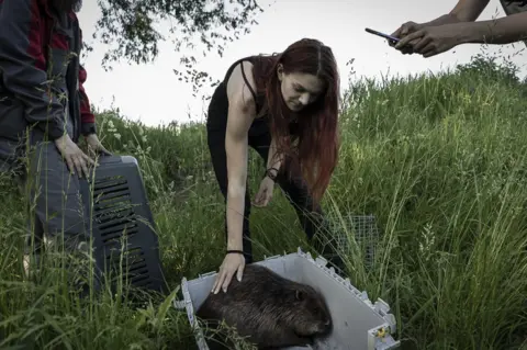 Thomas Machowicz Jaroslav with a beaver