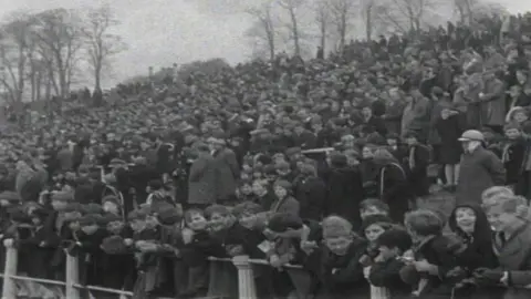 BBC The crowd at Pontypool v Australia in 1966