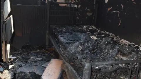 Met Police Bedroom after fire