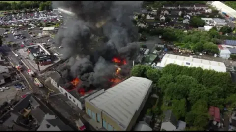 Blaze at coffin makers in Strabane