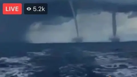 Facebook A Facebook Live claiming to show a double tornado approaching Florida was part of hurricane Irma was actually footage from at least 2007.