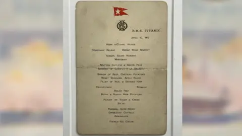 Henry Aldridge & Son First-class menu