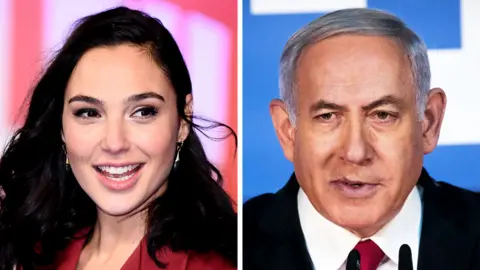 Getty Images Gal Gadot and Benjamin Netanyahu