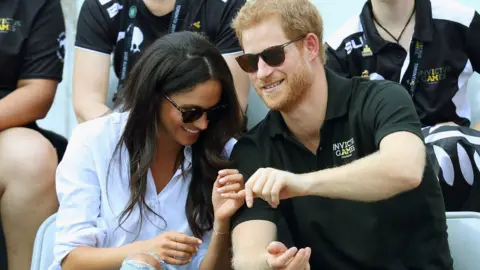 Getty Images Prince Harry and Meghan Markle at the Invictus Games on 25 September 2017
