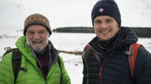 BBC Cameron McNeish and Sam Heughan