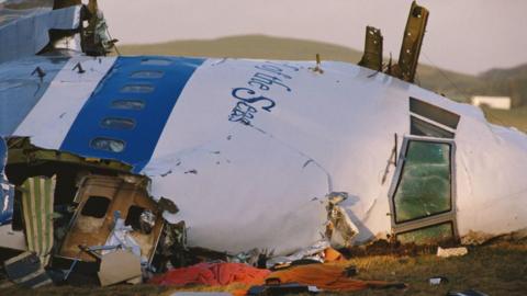 Bombed plane at Lockerbie