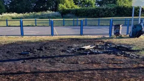 Bassetlaw District Council The aftermath of a fire on a playground