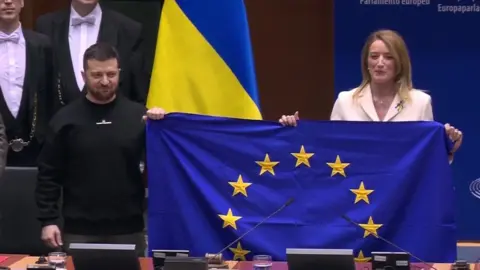 European Parliament President Zelensky spoke of Ukraine's "European way of life" throughout his speech