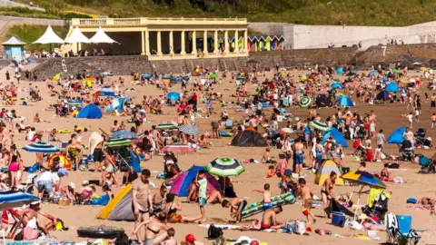 Getty Images A very busy Barry beach in 2017