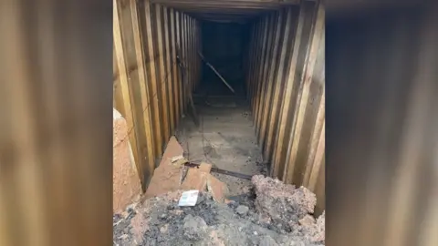 Leicester City Council An image of a historical tunnel found beneath a former school building in Leicester