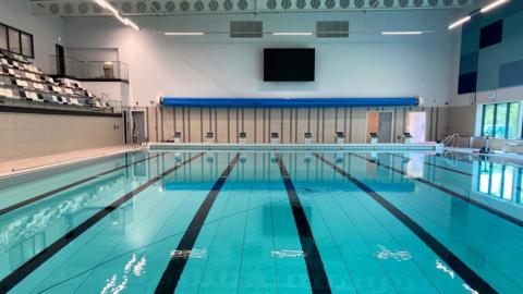 Swimming pool at the Riverside Leisure Centre