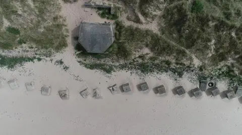 SCAPE Aerial view of war-time defences