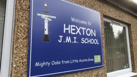 Hexton JMI School Youtube Hexton JMI school sign