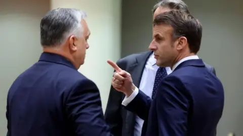 Shutterstock Viktor Orban and Emmanuel Macron