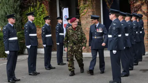 RAF Benevolant Fund Jeffrey Long with RAF Troops