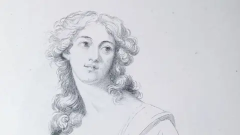 Trinity College, University of Cambridge Line drawing of Elizabeth Palgrave by her mother