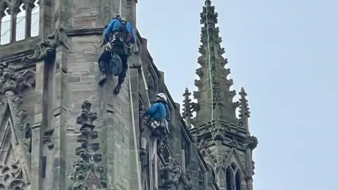 Worcester Cathedral Workers outside