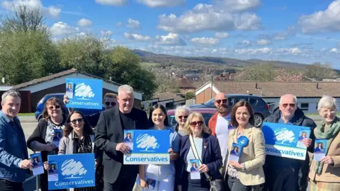 Lucy Allan Lucy Allan pictured with supporters