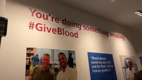 BBC Blood donation sign