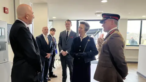 BBC Princess Anne meeting army officials