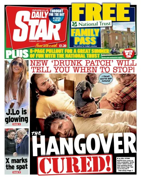 "The Hangover Cured," is the headline on the front page of the Daily Star