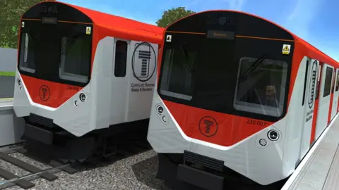 Transport for Wales Vivarail model train